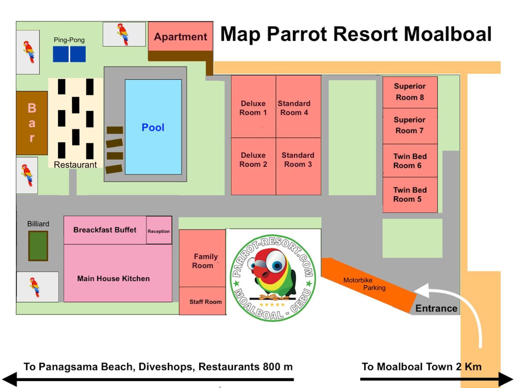 Parrot Resort Moalboal Exterior foto